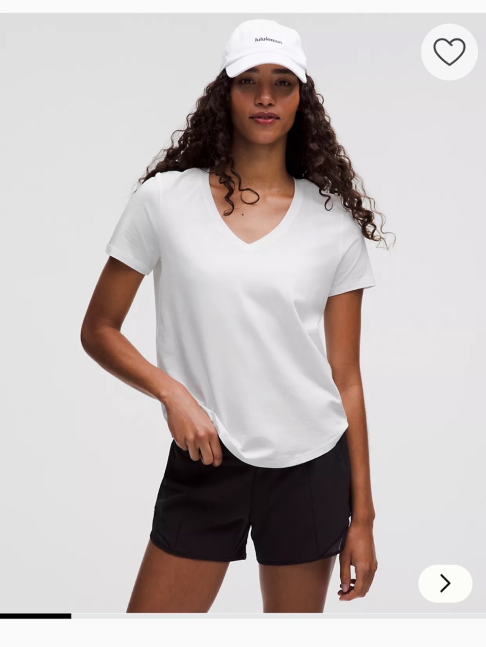 EUC Size 10 Lululemon Love Tee V (V Neck) White
